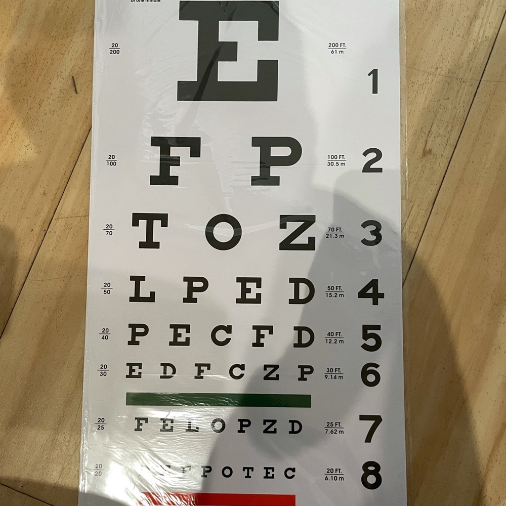 Eye Snellen chart